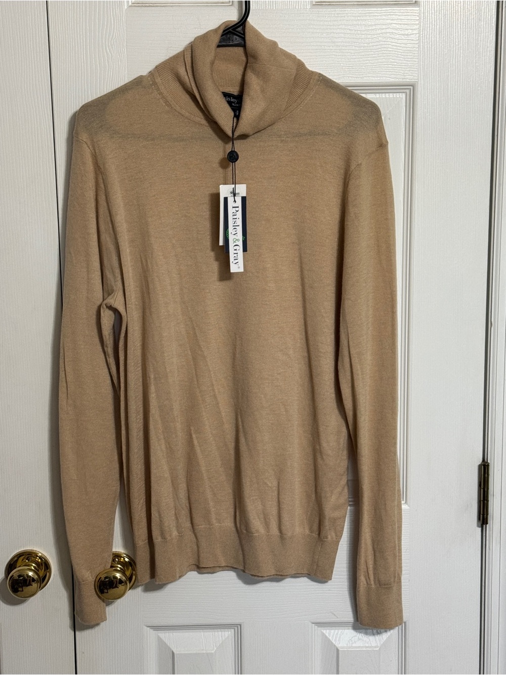 Paisley & Gray Men's Tan Turtleneck Sweater